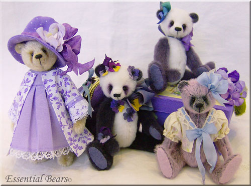 Purple teddy bears