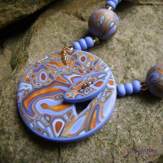 polymer clay focal toggle
