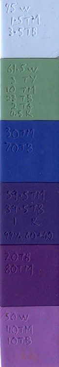 Violet colour swatches